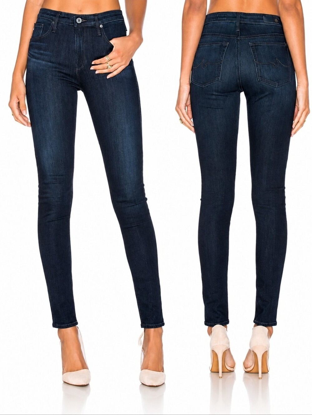 ❤ NWOT AG ADRIANO GOLDSCHMIED FARRAH HIIGH RISE SKINNY JEANS, 00 (24)